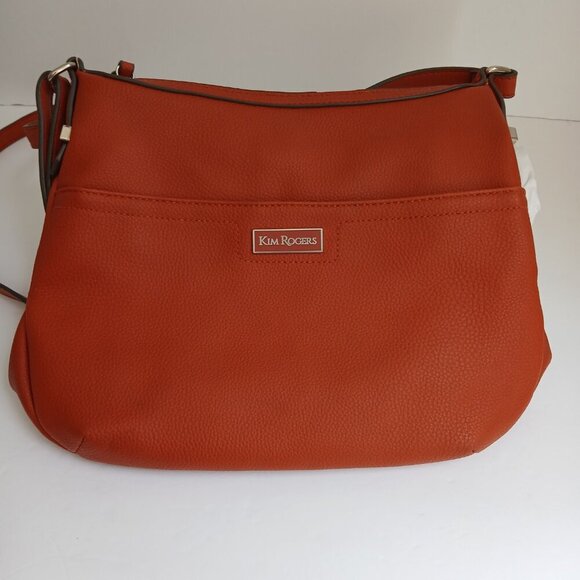 Kim Rogers Burnt Orange Adjustable Long Strap Crossbody/ Shoulder Bag - Picture 2 of 11